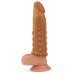Насадка на пенис удлиняющая Super-Realistic Penis Extension Sleeve мулат - фото 2