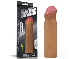 Насадка на пенис Revolutionary Silicone Nature Extender мулат плюс 6 см