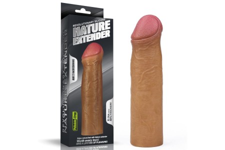 Насадка на пенис Revolutionary Silicone Nature Extender мулат плюс 6 см