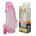 Насадка на пенис с вибрацией и анальным стимулятором розовая - фото
