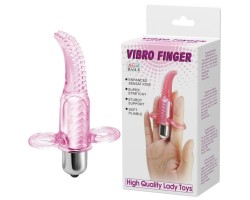 Вибро-насадка на палец Vibro Finger, розовая