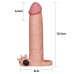 Насадка с вибрацией удлиняющая Super-Realistic Penis Extension Sleeve плюс 7,5 см - фото 4
