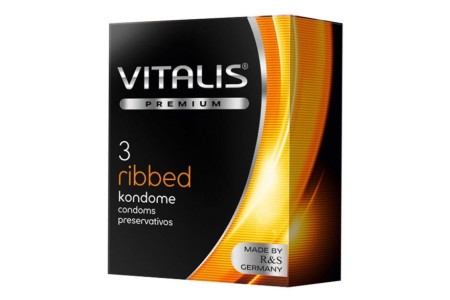 Презервативы Vitalis Premium №3 Ribbed ребристые