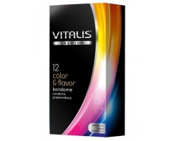 Презервативы Vitalis Premium №12 Color & Flavor - цветные / ароматизированные