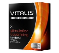 Презервативы Vitalis Premium №3 Stimulation and Warming с согревающим эффектом
