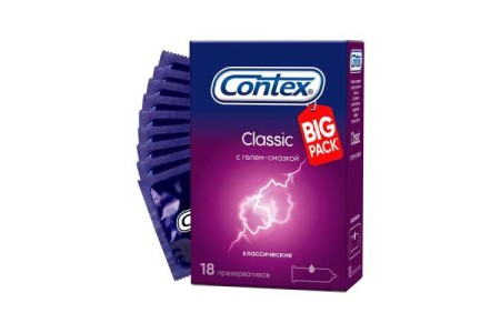 Презервативы Contex №18 Classic классические с силиконовой смазкой