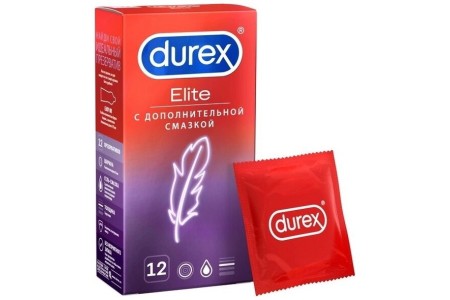 Презервативы Durex №12 Elite тонкие с дополнительной смазкой
