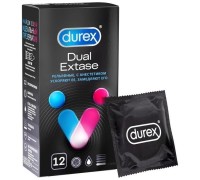 Презервативы Durex №12 Dual Extase (рельефные с анестетиком)