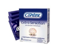 Презервативы Contex №3 Extra Sensation (с крупными точками и ребрами)