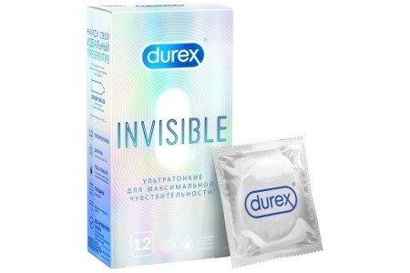 Презервативы Durex №12 Invisible (ультратонкие для максимальной чувствительности)