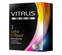 Презервативы Vitalis Premium №3 Color & Flavor - цветные / ароматизированные