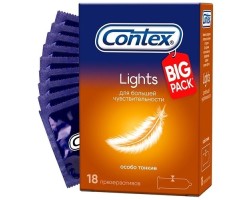 Презервативы Contex №18 Lights особо тонкие с силиконовой смазкой 
