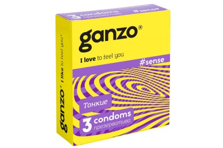 Презервативы Ganzo №3 Sense тонкие