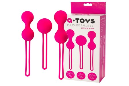 Набор вагинальных шариков A-Toys со смещенным центром тяжести