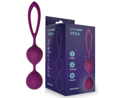 Вагинальные шарики Vega со смещенным центром тяжести темно-сливового цвета