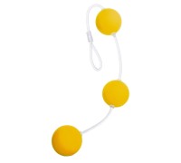 Анальная цепочка из трех желтых шариков Sexus Funny