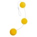 Анальная цепочка из трех желтых шариков Sexus Funny - фото