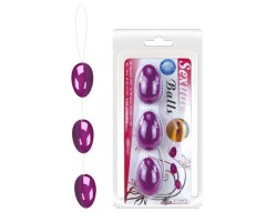 Анально-вагинальные шарики на веревке фиолетовые