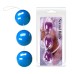 Три вагинальных шарика на сцепке Sexual Balls голубые - фото
