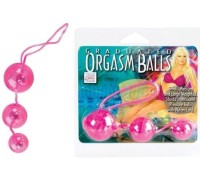 Три розовых вагинальных шарика Orgasm balls