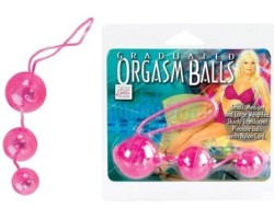 Три розовых вагинальных шарика Orgasm balls