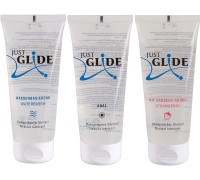 Набор из 3 гелей-любрикантов на водной основе Just Glide, 3 х 200 мл