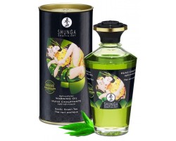 Разогревающее массажное масло Shunga Exotic Green Tea c ароматом зеленого чая 100 мл