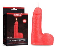 Красная восковая свеча в форме члена 156 грамм