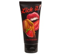 Гель ароматизированный Lick It клубника 100 мл
