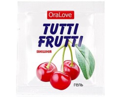 Съедобный лубрикант со вкусом вишни Tutti-Frutti OraLove 4 мл, пробник