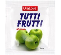 Съедобный лубрикант со вкусом яблока Tutti-Frutti OraLove 4 мл, пробник