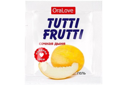 Съедобный лубрикант со вкусом сочной дыни Tutti-Frutti OraLove 4 мл, пробник