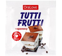 Съедобный лубрикант со вкусом тирамису Tutti-Frutti OraLove 4 мл, пробник