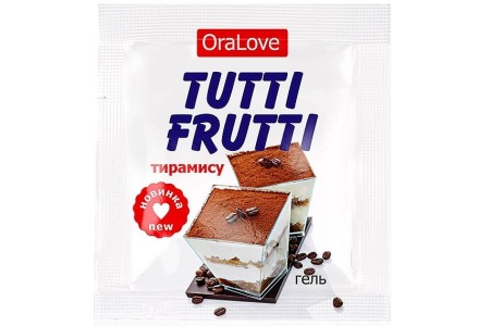 Съедобный лубрикант со вкусом тирамису Tutti-Frutti OraLove 4 мл, пробник