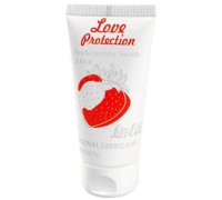 Съедобный лубрикант с ароматом клубники Lola Games Love Protection Strawberry 50 мл