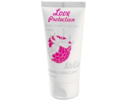 Съедобный лубрикант с ароматом малины Lola Games Love Protection Raspberry 50 мл