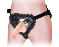 Ремень для страпона Orgasm cozy harness series черный кружевной
