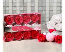 Набор Тебе с любовью - мыльные розы 8 шт., бомбочки для ванной 4 шт.