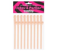 Набор трубочек для коктейлей Original Willy Straws одноцветные