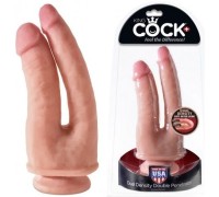 Двойной фаллоимитатор с присоской King Cock Plus Dual Density Double Penetrator