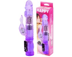 Хай-тек вибратор Happy Angel с ротацией фиолетовый