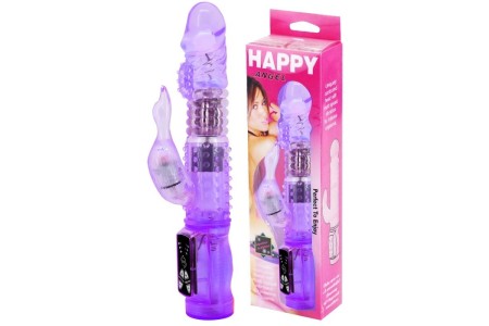 Хай-тек вибратор Happy Angel с ротацией фиолетовый