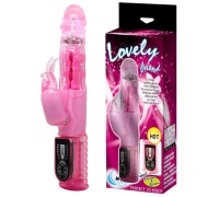 Вибратор Hi-tech со стимулятором клитора Lovely Friend, розовый