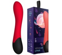 Вибратор Lynx для стимуляции точки G и подогревом алого цвета 
