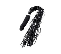 Реалистичный черный вибратор-плеть