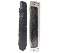 Реалистичный черный вибратор 20,5 см