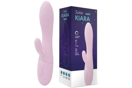 Вибратор с клиторальным стимулятором Kiara нежно-розовый