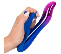 Перезаряжаемый вибратор с клиторальным стимулятором-бабочкой и подсветкой Sparkling Butterfly