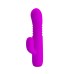 Вибратор с клиторальным стимулятором и поступательными движениями Pretty Love Leopold, фиолетовый - фото 1
