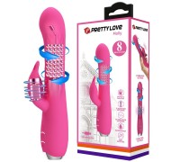 Вибратор-ротатор с клиторальным стимулятором Pretty Love Molly розовый